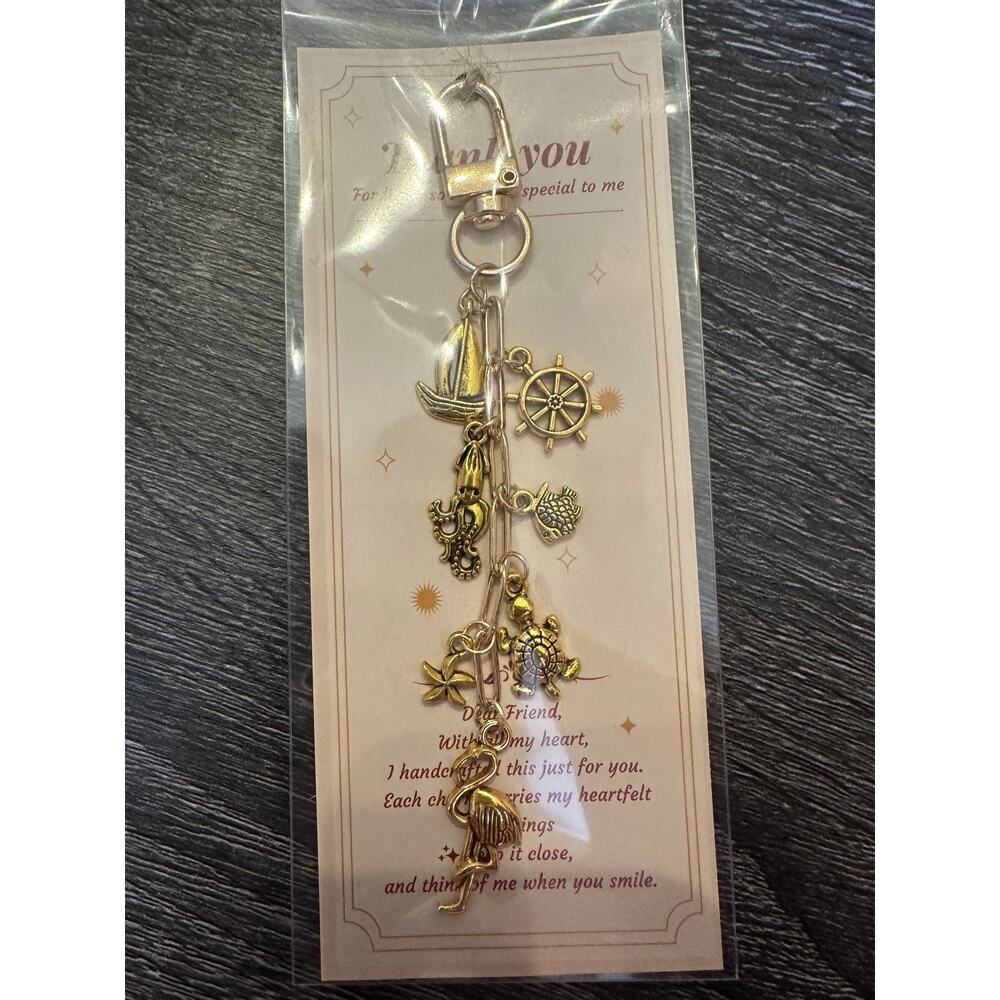 Exclusive Handmade Multi-Use Charm & Keychain - Beach
